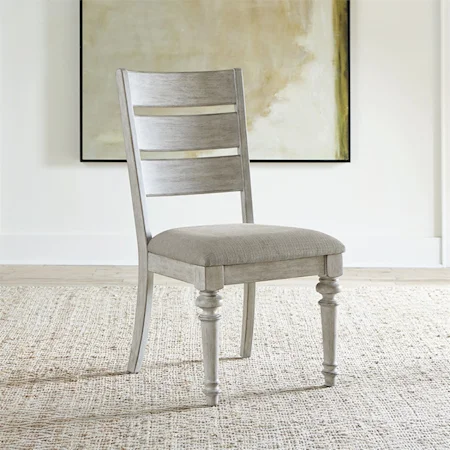 Transitional Ladder Back Side Chair